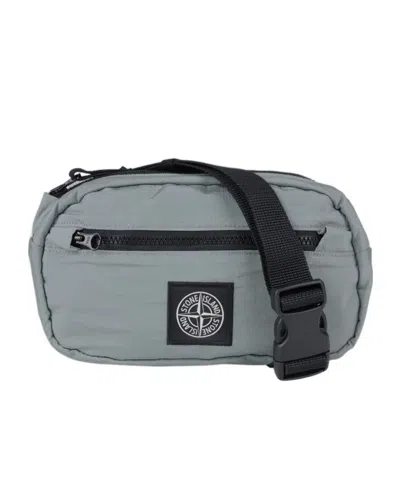 Stone Island Compass-badge Belt Bag In Gray