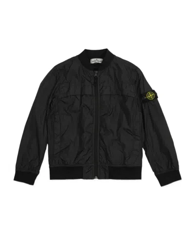 Stone Island Compass-badge Bomber Jacket In Black