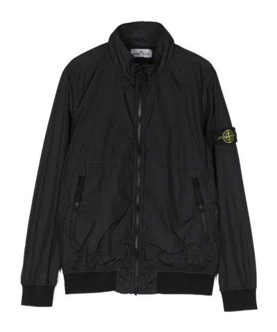 STONE ISLAND STONE ISLAND JUNIOR COMPASS-BADGE ZIPPED BOMBER JACKET