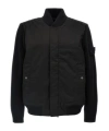 Stone Island Performance Twill Wool Bomber Jacket In Black