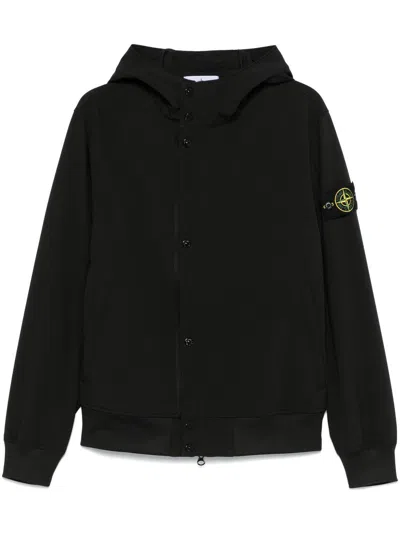 Stone Island Compass-badge Bomber Jacket In Black