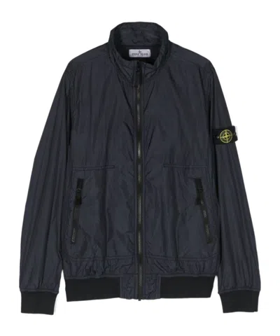 Stone Island Compass-badge Bomber Jacket In Blue