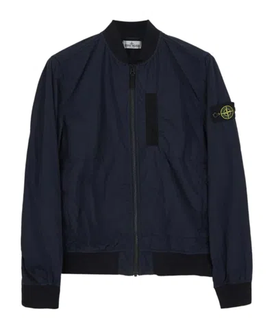 Stone Island Compass-badge Bomber Jacket In Blue