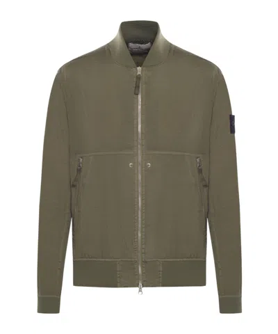STONE ISLAND STONE ISLAND LOGO-PATCH ZIPPED JACKET