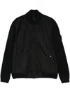 Stone Island Performance Twill Wool Bomber Jacket In Schwarz