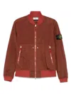 Stone Island Burgundy Nylon Metal Watro-tc Econyl Bomber Jacket In V007a Copper