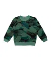 Stone Island Compass-badge Camouflage Sweatshirt In Emerald