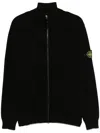 Stone Island Compass-badge Zip-up Jacket In Black