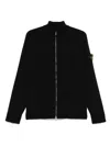 Stone Island Compass-badge Zip-up Jacket In Blue