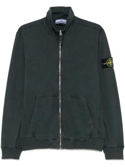Stone Island Compass-badge Cardigan In Grey