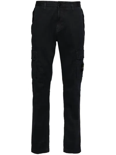 Stone Island Compass-badge Cargo Pants In Black