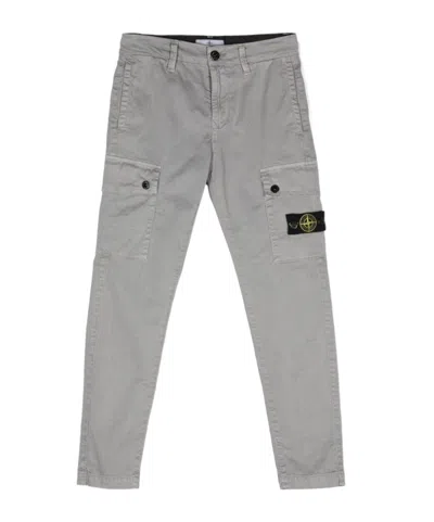 Stone Island Compass-badge Cargo Pants In Gray