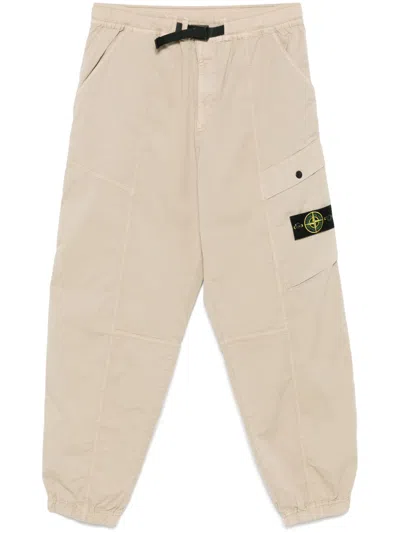 Stone Island Compass-badge Cargo Pants In Neutrals