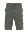 Stone Island Compass-badge Cargo Shorts In Black