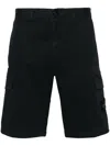 Stone Island Compass-badge Cotton Cargo Shorts In Blau