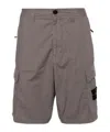 Stone Island Compass-badge Cargo Shorts In Gray