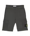 Stone Island Compass-badge Cargo Shorts In Gray