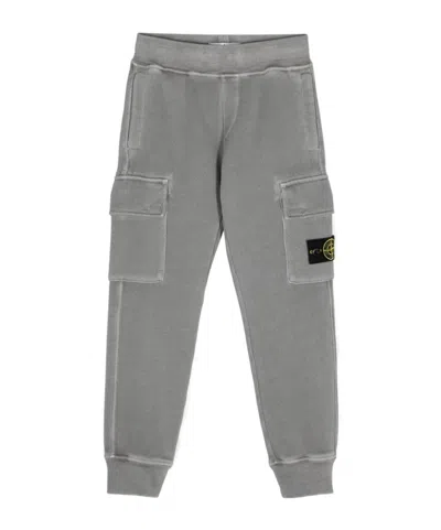 Stone Island Compass-badge Cargo Track Pants In Gray