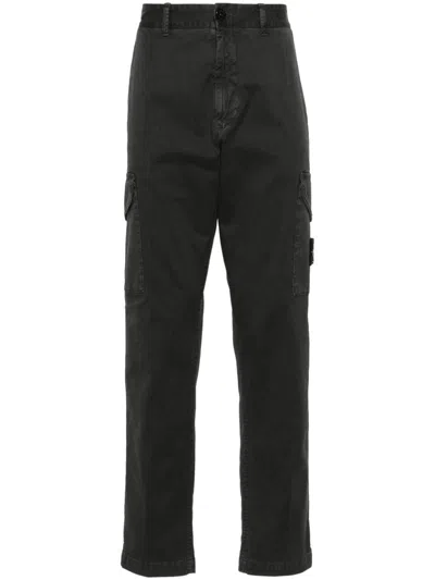 Stone Island Compass-badge Cargo Trousers In Animal Print