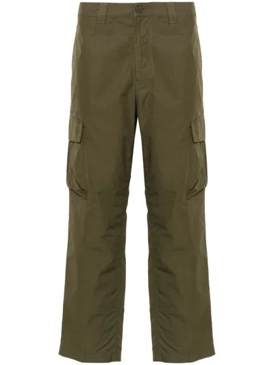 Stone Island Compass-badge Cargo Trousers In Green