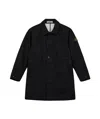 Stone Island Capospalla Lungo Coat In Black