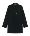 Stone Island Compass-badge Coat In Black