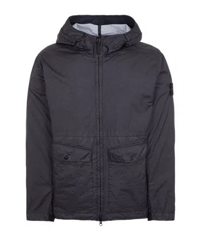 Stone Island Lightweight Jacket Blue Polyamide