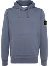 Stone Island Mens Dark Blue Kangaroo-pocket Brand-badge Cotton-jersey Hoody In Blue