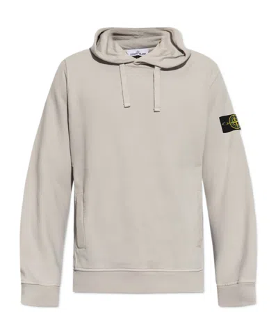 STONE ISLAND STONE ISLAND LOGO PATCH DRAWSTRING HOODIE