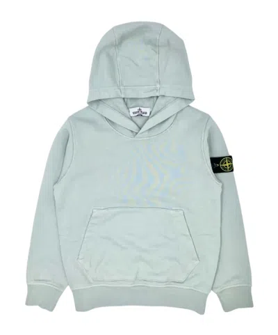 Stone Island Compass-badge Cotton Hoodie In Gray