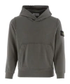 Stone Island Compass-badge Cotton Hoodie In Green