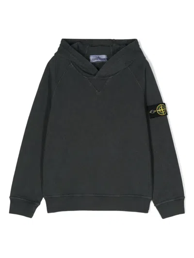 STONE ISLAND COMPASS-BADGE COTTON HOODIE