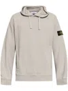 Stone Island Relaxed-fit Cotton Hoodie With Signature Logo Patch In Grey