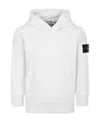 Stone Island Compass-badge Cotton Hoodie In Nude