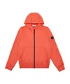 Stone Island Compass-badge Cotton Hoodie In Red