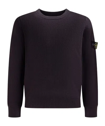 Stone Island Compass-badge Cotton Jumper In Gray