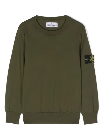 STONE ISLAND COMPASS-BADGE COTTON JUMPER