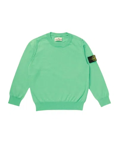 Stone Island Compass-badge Cotton Jumper In Green