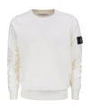 Stone Island Compass-badge Jersey-knit Jumper In White