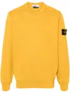 Stone Island Compass-badge Cotton Jumper In Yellow