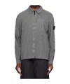 Stone Island Gray Garment-dyed Shirt In Gray