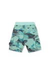 Stone Island Compass-badge Cotton Shorts In Emerald