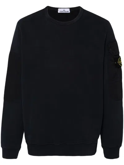 STONE ISLAND COMPASS-BADGE COTTON SWEATSHIRT