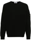 Stone Island Black Sweatshirt With Pockets And Compass Logo In Black
