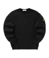 Stone Island Compass-badge Cotton Sweatshirt In Black