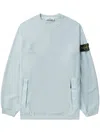 Stone Island Compass-badge Cotton Sweatshirt In Blue