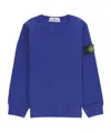 Stone Island Compass-badge Cotton Sweatshirt In Blue