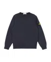 Stone Island Compass-badge Cotton Sweatshirt In Blue