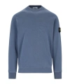 Stone Island Compass-badge Cotton Sweatshirt In Blue