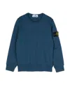 Stone Island Compass-badge Cotton Sweatshirt In Blue